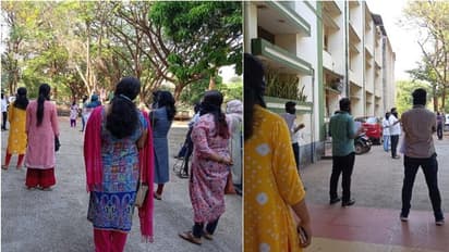 കൊവിഡ് കാലത്തും സ്റ്റൈപ്പന്ഡില്ല; മുഖം മറച്ചും അകലം പാലിച്ചും പിജി ഡോക്ടര്മാരുടെ പ്രതിഷേധം