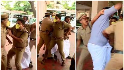 കൊവിഡ് ഭീതിക്കിടെ കള്ള്ഷാപ്പ് ലേലം; യൂത്ത് കോൺഗ്രസ് പ്രവര്‍ത്തകരും പൊലീസും തമ്മിൽ കയ്യാങ്കളി