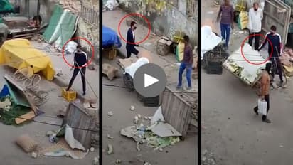 लॉकडाउन के दौरान सब्जी का ठेला पलट रहा था कांस्टेबल, वीडियो वायरल होने पर हुआ सस्पेंड