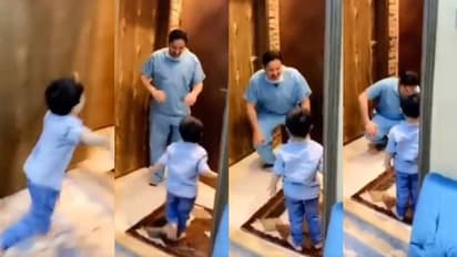 'അരുത് മോനേ'; ജോലി കഴിഞ്ഞെത്തിയ ഡോക്ടറച്ഛനെ കെട്ടിപിടിക്കാൻ മകൻ, പൊട്ടിക്കരഞ്ഞ് പിതാവ്, ഹൃദയസ്പർശിയായ വീഡിയോ