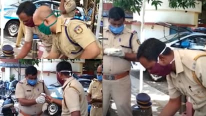 'ഹാപ്പി ബർത്ത്ഡേ മക്കളേ'; പൊലീസുകാരന്റെ ഇരട്ടക്കുട്ടികളുടെ പിറന്നാളാഘോഷം നടത്തിയത് റോഡരികില്, വീഡിയോ