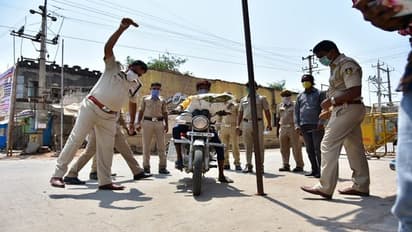 ಲಾಕ್‌ಡೌನ್‌ ಉಲ್ಲಂಘಿಸಿದವರಿಗೆ ದೃಷ್ಟಿ ತೆಗೆದು ಈಡುಗಾಯಿ ಒಡೆದ DYSP