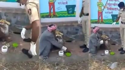 ഹൃദയം തൊടുന്നു ഈ കാഴ്ച; സ്വന്തം ഭക്ഷണം വഴിയരികിലെ പാവപ്പെട്ടവര്‍ക്ക് നല്‍കിയ പോലീസുകാര്‍ക്ക് കൈയടിച്ച് യുവി