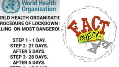 ലോക്ക് ഡൌണ് ജൂണ് വരെയെന്ന് ലോകാരോഗ്യ സംഘടനയുടെ പേരില് പ്രചരിക്കുന്ന ചിത്രം; വസ്തുത ഇത്