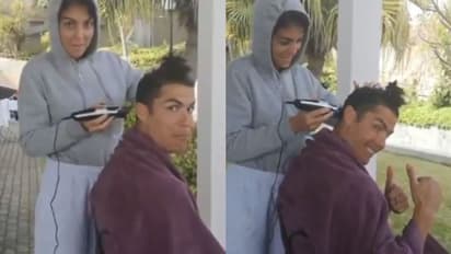 ঘরবন্দি অবস্থায় বান্ধবী জর্জিনাকে দিয়ে চুল কাটালেন রোনাল্ডো, ভাইরাল ভিডিও