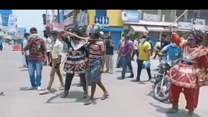 அடுத்த கட்ட மாஸ் விழிப்புணர்வு! கொரோனா குறித்து "எமன்" வேடத்தில் விழிப்புணர்வு..!