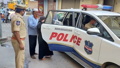 మహిళకు పురుటి నొప్పులు: ఆస్పత్రికి తరలించిన పోలీసులు