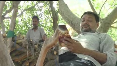 മരക്കൊമ്പുകൾ കൊണ്ട് കുടില്; കുടുംബത്തില് നിന്ന് മാറി ഏകാന്തവാസം, വേറിട്ട സാമൂഹിക അകലം പാലിക്കല് !