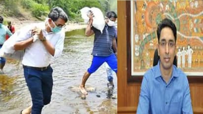 कोरोना वॉरियर्स: लॉकडाउन के बीच भूख से तड़प रहे थे लोग, कलेक्टर ने कंधे पर राशन की बोरियां लादकर खुद पहुंचाया
