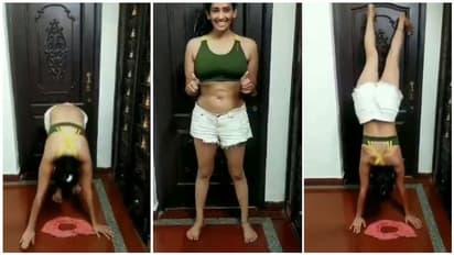 உள்ளாடையோடு... தலை கீழாய் நின்றபடி புதிய சேலஞ்சு...! நடிகை சஞ்சனா சிங் செய்த அலப்பறை!