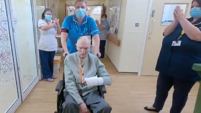 Watch: 99-year-old World War II veteran wins battle against coronavirus in England; gets guard of honour