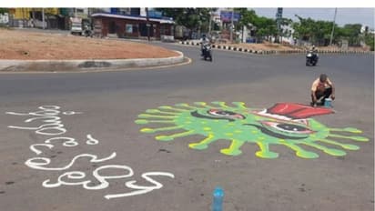 కరోనాపై తాను సైతం…: ఓ కళాకారుడి వినూత్న ప్రచారం