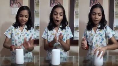 പ്ലാസ്റ്റിക് കപ്പിൽ താളമിട്ട് പാടി കൊച്ചുമിടുക്കി; ഇതെന്തായാലും വെറൈറ്റി ആണെന്ന് സൈബർ ലോകം-വൈറൽ വീഡിയോ