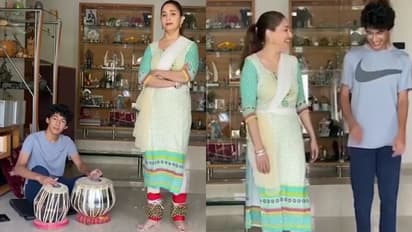 তবলার তালে বেজে উঠল ঘুঙুর, নিমেষে ভাইরাল মা-ছেলের যুগলবন্দি