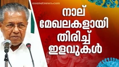 നാല് മേഖലകളായി തിരിച്ച് ഇളവുകള്‍; അതി തീവ്രമേഖലകളില്‍ നാല് ജില്ലകള്‍