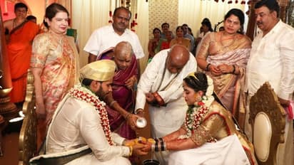 India under lockdown: As Kumaraswamy’s son Nikhil gets hitched, social distancing gets ditched!