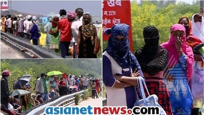 കത്തിയെരിയുന്ന സൂര്യന് കീഴെ ഭക്ഷണത്തിനായി ജനങ്ങൾ; ദില്ലിയിൽ 2 കിലോമീറ്ററോളം നീളുന്ന ക്യൂ