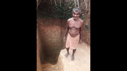 ಲಾಕ್‌ಡೌನ್: ಪತ್ನಿ ಮಗಳ ಜೊತೆ ಬಾವಿ ಕೊರೆದು ನೀರು ಪಡೆದ ಕ್ಯಾನ್ಸರ್ ರೋಗಿ