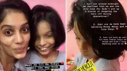 Quarantine life turns Bigg Boss Malayalam fame Arya into hair stylist for daughter Roya