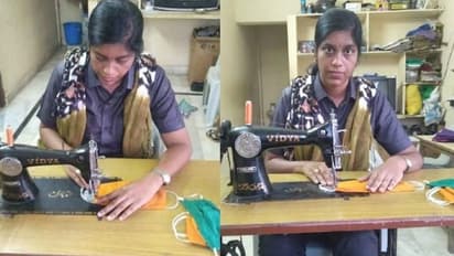 ഒഴിവ് നേരങ്ങളിൽ മാസ്ക് നിർമ്മിച്ച് കോളനികളില് വിതരണം; മാതൃകയായി പൊലീസ് കോൺസ്റ്റബിൾ