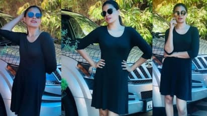 ബ്ലാക്ക് മിനി ഡ്രസ്സില്‍ ബ്യൂട്ടിഫുള്‍; ലോക്ക്ഡൗണ്‍ കാലത്ത് 'വീട്ടുവളപ്പിൽ' അനുശ്രീയുടെ ഫോട്ടോഷൂട്ട്