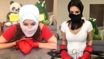 'മുപ്പത് സെക്കന്ഡ് തരൂ.. ഡയപ്പറും സ്കാർഫും മാസ്കാക്കി തരാം'; സണ്ണി ലിയോൺ