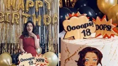 Take a look at Malayalam actress Saniya Iyappan's Oops, 18! birthday celebration