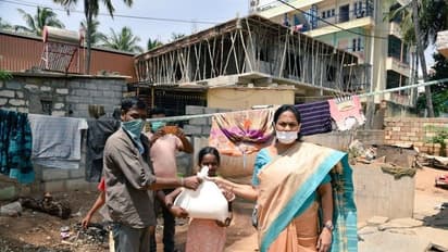 ರಾಯಚೂರು ಮೂಲದ ದಿನಗೂಲಿ ಕಾರ್ಮಿಕರಿಗೆ ಬೆಂಗಳೂರಲ್ಲಿ ದಿನಸಿ ವಿತರಣೆ