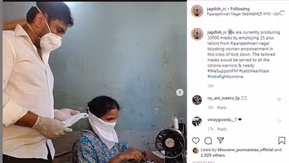 ಅಕ್ಕಿ ನೀಡಿದ್ದ ಜೋಡಿಯಿಂದ ಕೊರೋನಾ ವಾರಿಯರ್ಸ್‌ಗೆ 10 ಸಾವಿರ ಮಾಸ್ಕ್, ಅಮೂಲ್ಯಾ-ಜಗದೀಶ್ ಮಾದರಿ