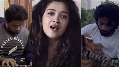 'ചെക്കേലടിക്കുന്നുണ്ടേ'; കൊവിഡ് പോരാളികള്ക്ക് ഹൃദയാഭിവാദ്യവുമായി അഭിരാമിയുടെ പാട്ട്