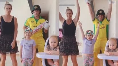 জার্সি,প্যাড, গ্লাভস পরে ব্যাট হাতে রেডি ওয়ার্নার, কী করলেন পরিবারের সঙ্গে, দেখুন ভিডিও