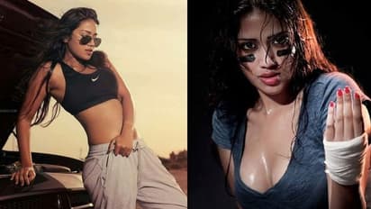 குடும்ப குத்துவிளக்கு நிவேதா பெத்துராஜா இது?.... அப்பட்டமாக முன்னழகை காட்டி அட்ராசிட்டி...!