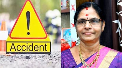 സിഗ്നലില്‍ നിര്‍ത്തിയിട്ട  സ്കൂട്ടറില്‍ ടിപ്പറിടിച്ചു; വീട്ടമ്മയ്ക്ക് ദാരുണാന്ത്യം