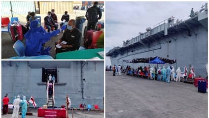 ഓപ്പറേഷൻ സമുദ്രസേതു; 'ഐഎൻഎസ് ജലാശ്വ'യെ സ്വീകരിക്കാൻ കൊച്ചി സജ്ജം, മാലിദ്വീപിൽ നിന്ന് 698 പേർ നാളെ എത്തും