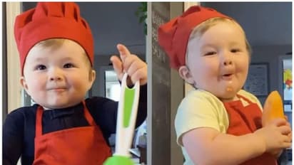 'ഇതാ ഒരു കുട്ടിക്കുറുമ്പന് ഷെഫ്'; ബോറടിച്ചാല് അമ്മയുടെ ഒക്കത്തിരുന്നാവും പാചകം; വെെറലായി വീഡിയോ