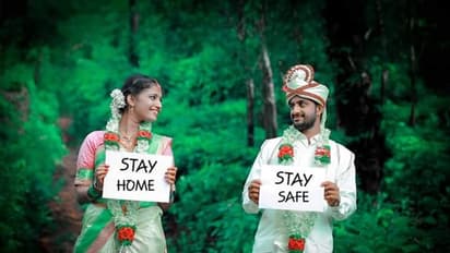 ಫೋಟೋ ಶೂಟ್: ಸ್ಟೇ ಹೋಂ, ಸ್ಟೇ ಸೇಫ್ ಎಂದ ಯುವ ಜೋಡಿ..!