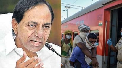 కేసీఆర్ 40 రైళ్ల ప్లాన్ కు దెబ్బ: తెలంగాణకు వలస కూలీల చిక్కులు!