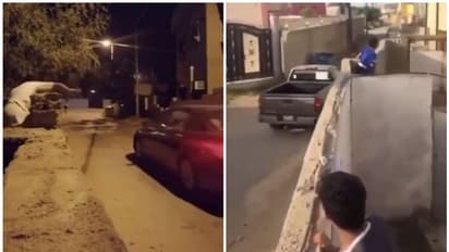 ഒളിച്ചിരുന്ന് കാറുകളുടെ ഗ്ലാസ് എറിഞ്ഞ് തകര്ത്തു; എട്ട് കുട്ടികള് അറസ്റ്റില് - വീഡിയോ