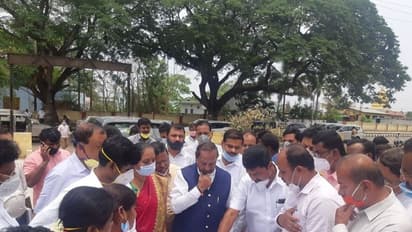 ಶಿವಮೊಗ್ಗ ಸಚಿವ, ಸಂಸದರಿಂದ ರೈಲ್ವೆ 100 ಅಡಿ ವರ್ತುಲ ರಸ್ತೆ ಕಾಮಗಾರಿ ವೀಕ್ಷಣೆ