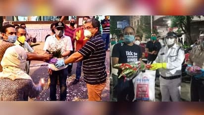 করোনাকে হারিয়ে যুদ্ধ জয়ী বউবাজার থানার শীর্ষ আধিকারিক, ফুল ছড়িয়ে স্বাগত জানাল সহকর্মীরা