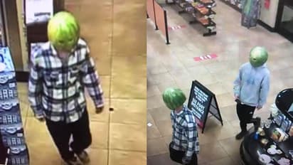 তরমুজের মুখোশ পরে ডাকাতির আগে ছবির জন্য পোজ, নেট দুনিয়ায় ভাইরাল ছবি