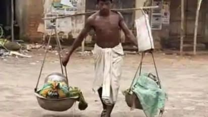 മക്കളെയും ചുമലിലേറ്റി യുവാവ് നടന്നത് 160 കിലോമീറ്റർ; ലോക്ക്ഡൗണിലെ ഉള്ളുലയ്ക്കുന്ന കാഴ്ച