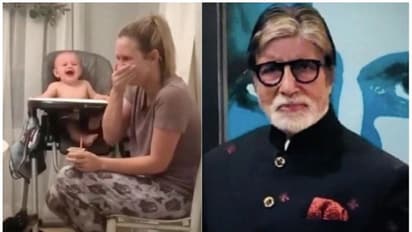 തുമ്മൽ അഭിനയിച്ച് അമ്മ; നിർത്താതെ പൊട്ടിച്ചിരിച്ച് കുഞ്ഞുവാവ; വീഡിയോ പങ്കുവച്ച് അമിതാഭ് ബച്ചൻ
