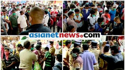 'നാട്ടിൽ പോണം', പ്രതിഷേധവുമായി കണ്ണൂരിൽ അതിഥിത്തൊഴിലാളികൾ, വിരട്ടിയോടിച്ച് പൊലീസ്