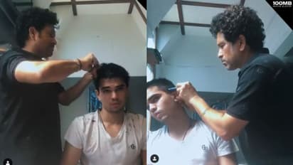 'ഒരു അച്ഛന്റെ ചുമതല'; അര്ജുന്റെ മുടി മുറിച്ച് സച്ചിന് ടെന്ഡുല്ക്കര്- വീഡിയോ കാണാം