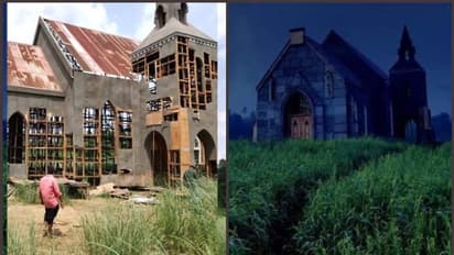 'മിന്നല് മുരളി'യിലെ ക്രിസ്ത്യന് പള്ളി സെറ്റ് രാഷ്ട്രീയ ബജ്റംഗദള് തകര്ത്തു; പ്രതിഷേധം