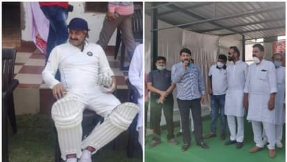 ലോക്ഡൗൺ ലംഘിച്ച് ബിജെപി എംപിയുടെ ക്രിക്കറ്റ് കളി, മാസ്ക് ധരിക്കാതെ ഫോട്ടോ സെഷൻ