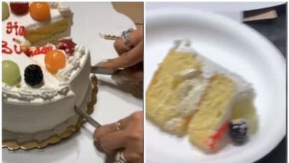 'ഇത് കൊള്ളാമല്ലോ'; ഒരേ വലിപ്പത്തില്‍ കേക്ക് മുറിക്കുന്നത് എങ്ങനെ; വീഡിയോ കാണാം