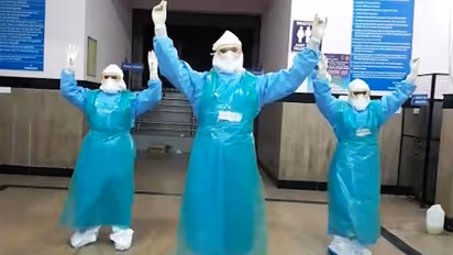 Victoria Hospital doctors in Bengaluru shake a leg to keep corona stress away
