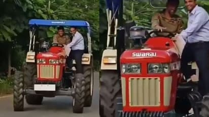 Watch: MS Dhoni drives his ‘newest beast’ tractor in Ranchi